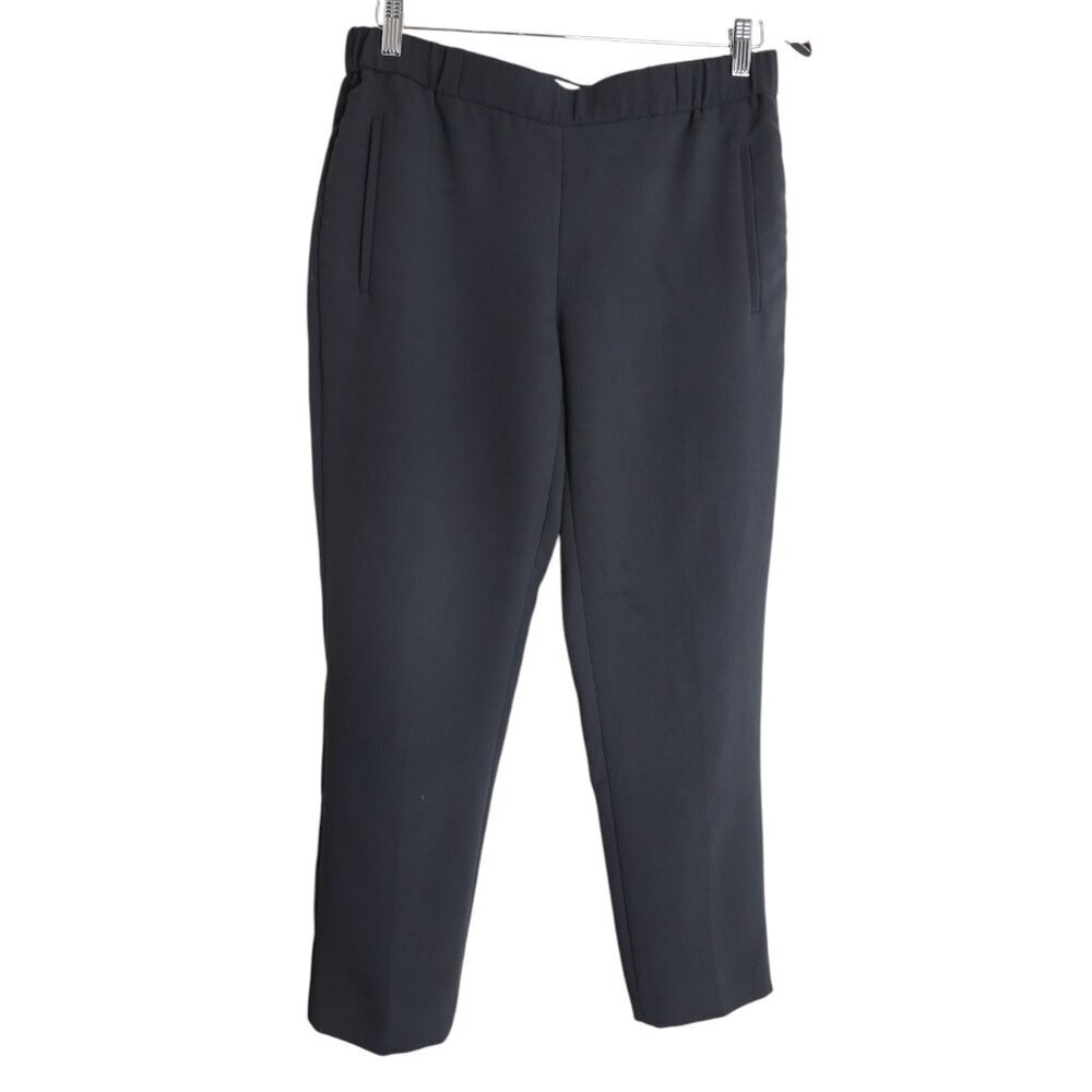 Aritzia Wilfred Darontal Dark Grey Japanese Crepe Cropped Dress Pants Size 6